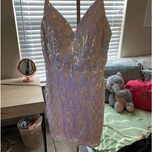 Cream Sparkly Dress